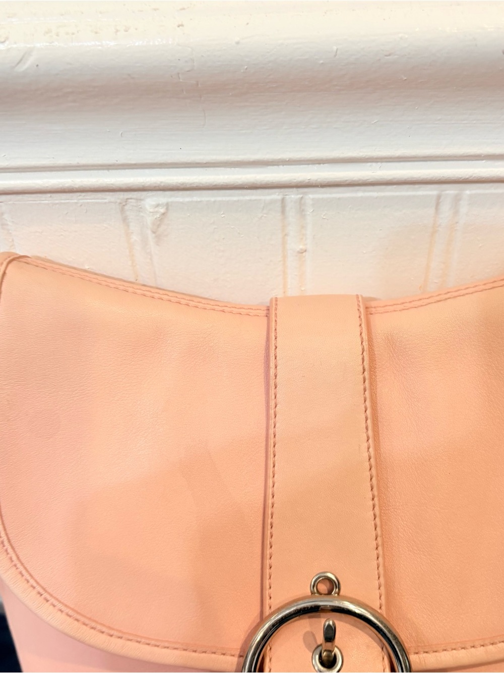 Coach Blush Pink Leather Bucket Shoulder Bag - Picture 3 of 8